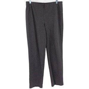 J. Jill Ponte Slim Leg Pant Charcoal Gray Women's M High Rise Minimalist Stretch